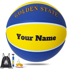 Personalized Indoor/Outdoor Basketball NBA Team Golden State Size 5 - 27.5”, Size 6 - 28.5” and Size 7 - 29.5”