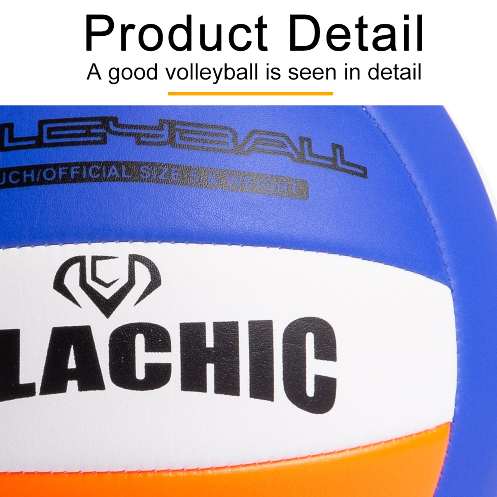 Milachic Customized Multi Color Volleyball with Name and Text in Size 5 for Men, Women