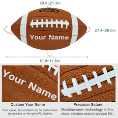 Customized Brown Football Size 6/9 for Youth and Adults