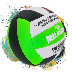 Milachic Customized Contrast Colored Volleyball with Name and Text in Size 5 for Men, Women