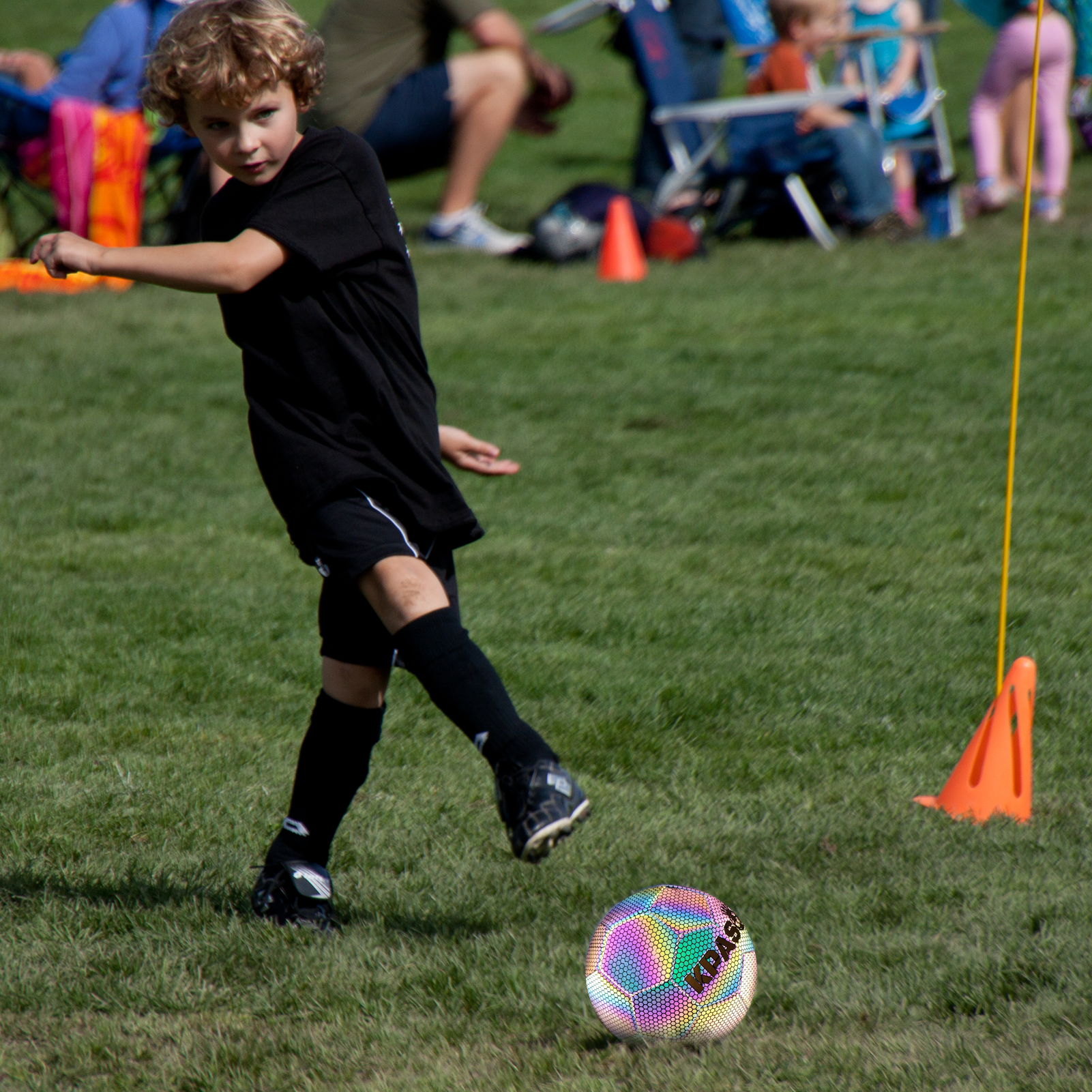 Holographic Reflective Glowing Soccer Ball Gift for Boys, Girls, Youth, Men