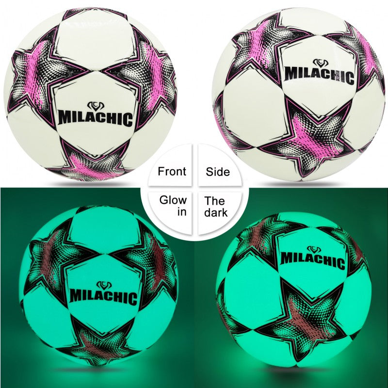 MILACHIC Reflective Soccer Ball - Perfect for Indoor and Outdoor Training