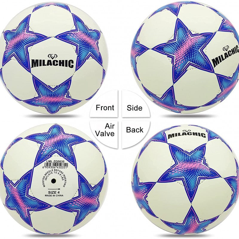 MILACHIC Luminous Soccer Glow in The Dark Football- Children and Adults - Unisex -Size 3- Size 4-Size 5