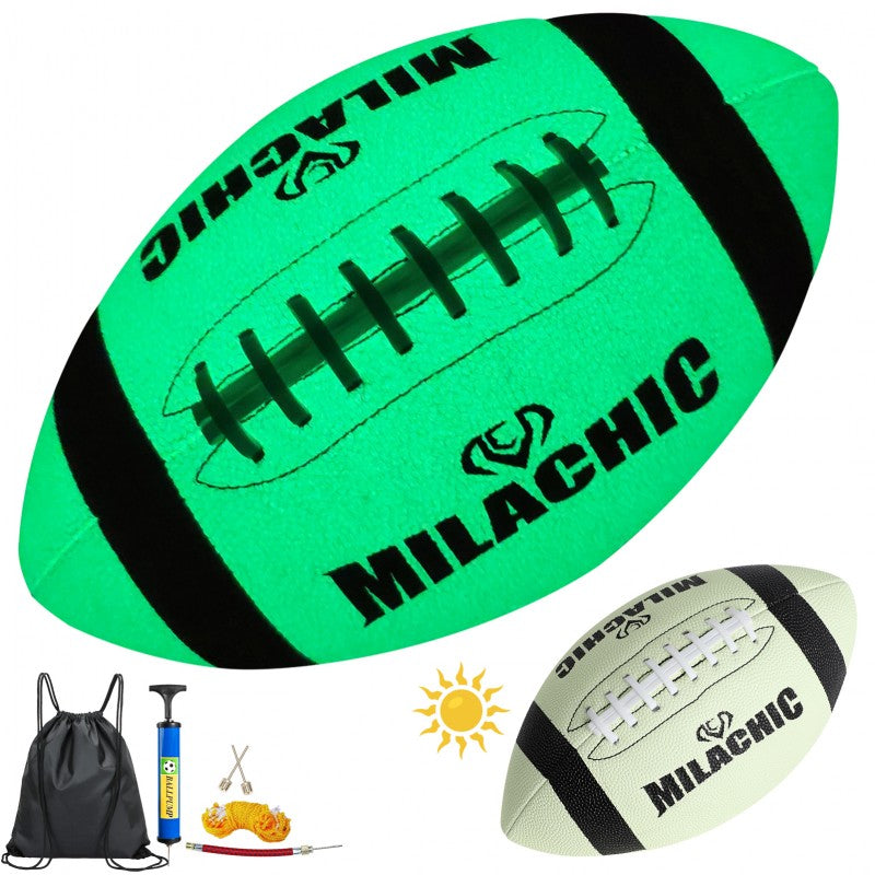 Milachic Football Glow in The Dark Football Size 9 & Youth Size 6