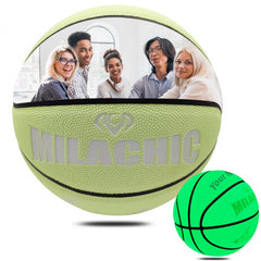 Milachic® Glow in the Dark Personalized Basketball Size 7 (29.5") / Size 6 (28.5") / Size 5 (27.5")