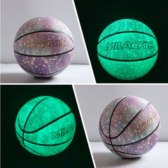 Glow in the Dark Basketball with Pump for Indoor-Outdoor Night Basketball Players