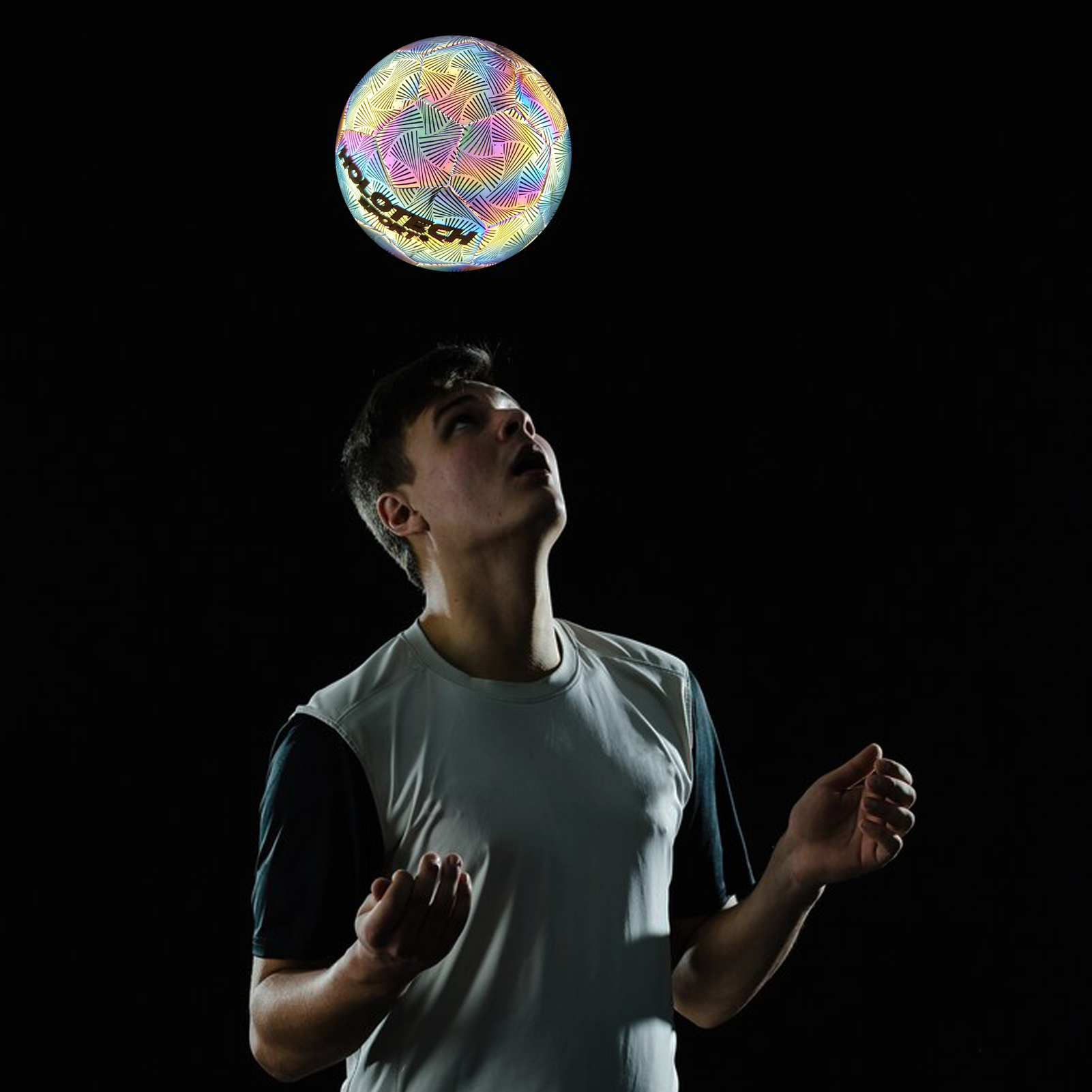 Holographic Reflective Soccer Ball - Light Up in Camera Flash