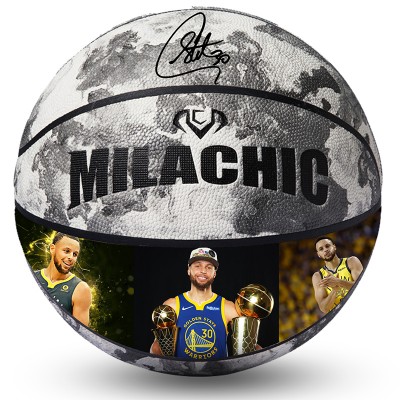 The Best Basketball Gift - A Customized Basketball with Your Name/Text/Team Name and Stephen Curry Signature Milachic®