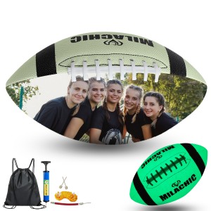 Custom BEST UNCLE EVER Modern Cool Photo Collage Football,Reflective Balls, Personalized  Football Coach Inspiration Milachic®